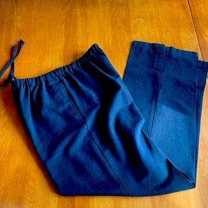 Linen Blend Black Comfy Pants